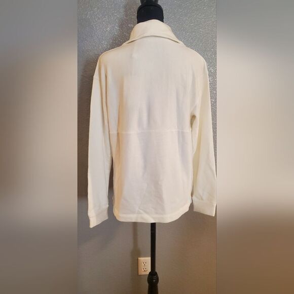 Rebecca Taylor White French Terry Pullover Long Sleeve Sweatshirt Size S - Picture 3 of 16